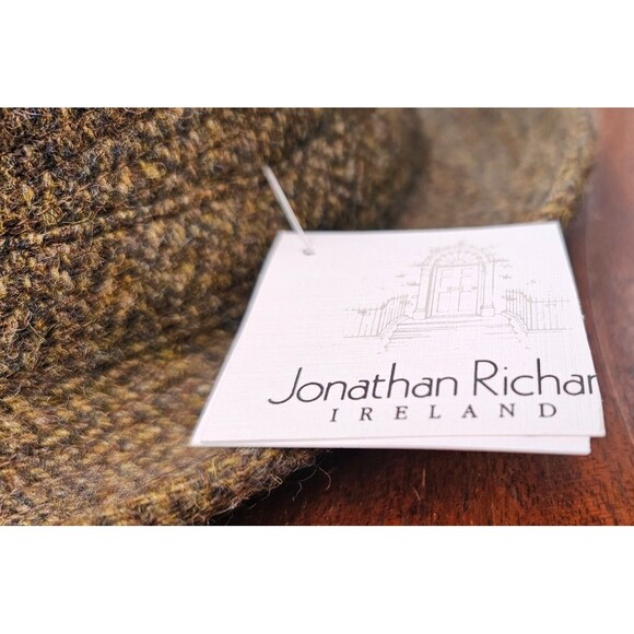 Jonathan Richards "Robbie" Brown Tweed Fedora 100% Wool Ireland 55/6 3/4 NWT - Picture 5 of 9